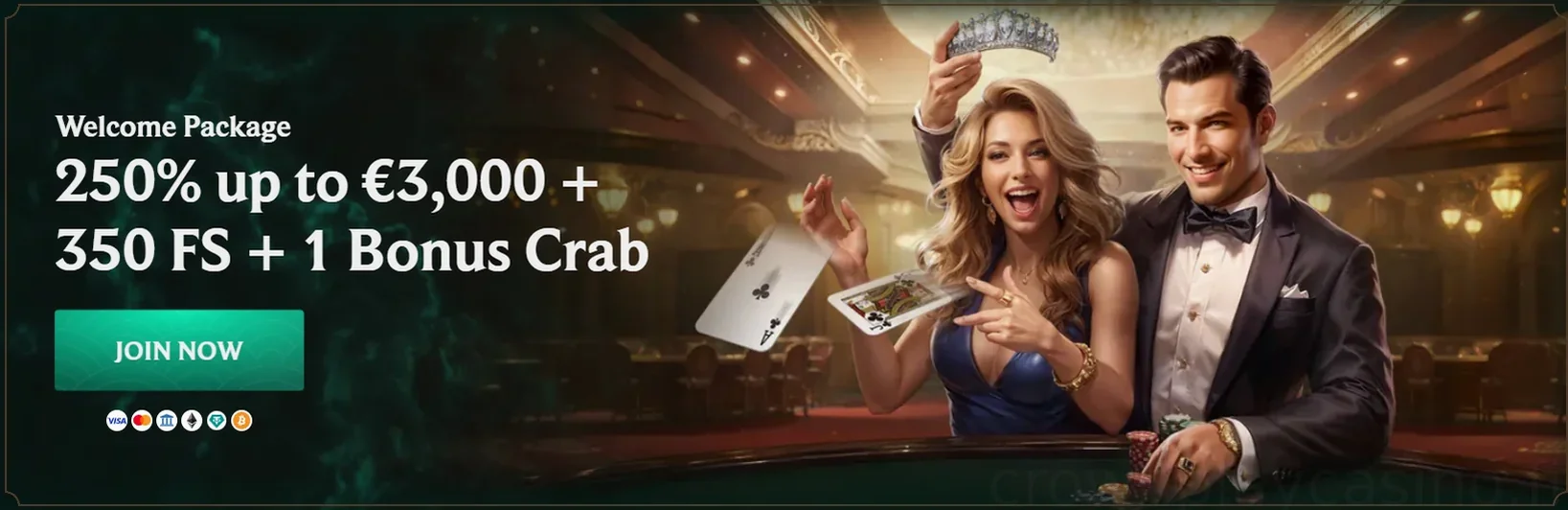 Crownplay Casino 3 000 € + 350 kierrosta